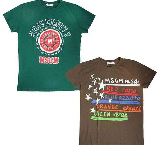MSGM Kids Green/Olive Green T-Shirt Set 12 years 35077797