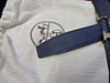 Hermes Silver Classic Reversible Belt Black Blue 35324099 [P]