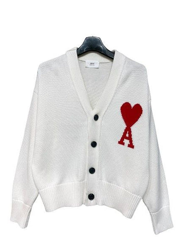 AMI ホワイトロゴカーディガン レディース 7203502614 35409375