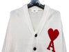AMI White Logo Cardigan Women 7203502614 35409375 [P]