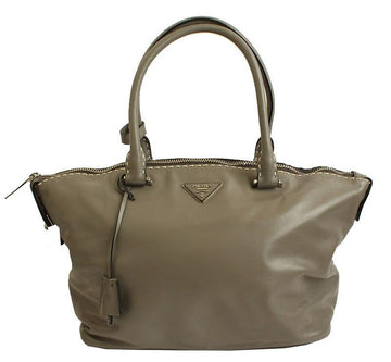 PRADA グレー スティッチ カーフスキン トートバッグ BR5128 27470836
