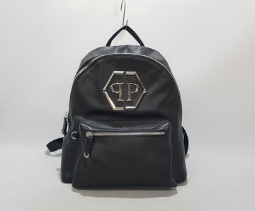 PHILIPP PLEIN Schwarzer Leder Rucksack 35691772
