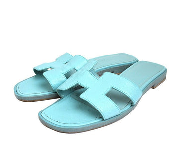 Hermes Mint Blue Oran Slippers 35 34748830