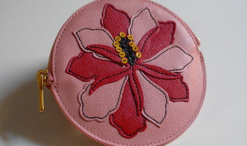 PRADA Saffiano Blumen Münzkarte Geldbörse 30480417