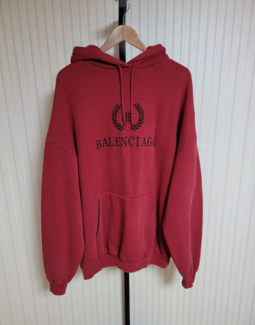BALENCIAGA s S Burgunder Lorbeer Übergröße Kapuzenpullover 25898335