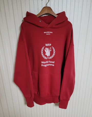 Balenciaga s S Red WFP Logo Hoodie 28832175