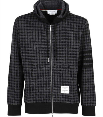 THOM BROWNE チェックジャカードフードジップアップMJТ302A 5627860867 27643747