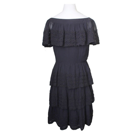 JUICY COUTURE ジュシ・クチュール ブラック シルク ワンピース 55 36115466