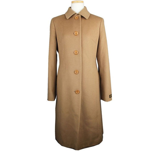 LORO PIANA ゴールド カシミア ベルト コート マラン55 36314184