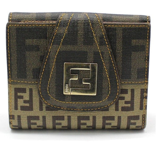 Fendi Juka PVC Bi-fold Wallet with Gold Hardware 8M0188 28257556