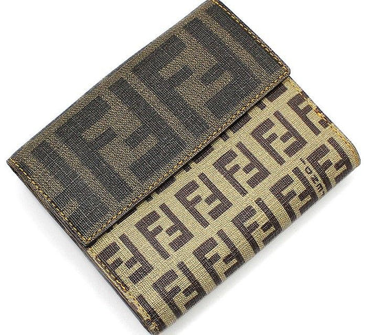 Fendi Juka PVC Bi-fold Wallet with Gold Hardware 8M0188 28257556