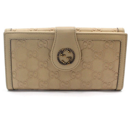 Gucci Beige GG Logo Stud Long Wallet 269970 28257631