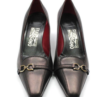 SALVATORE FERRAGAMO BOLIVAR Braunes Metallic Gan Cini Schuh 6D 28257254