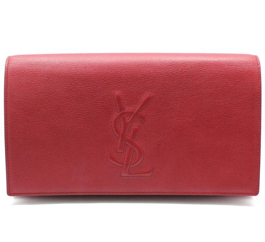 Saint Laurent Red Leather Belle Du Jour Clutch 361120 28257270