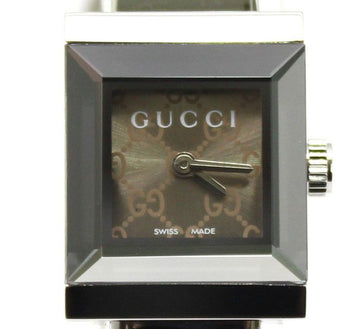 GUCCI 128.5 G Rahmen Bangles Quarz Stahl Uhr 28257627