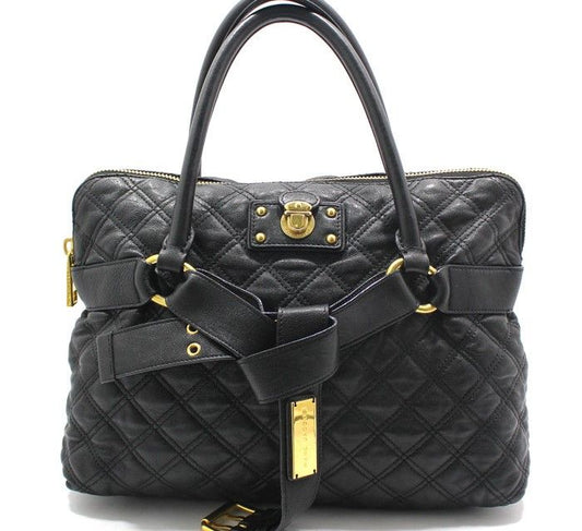 MARC JACOBS Schwarze Leder Quilting Schleife Bruna Tote Bag 28257522