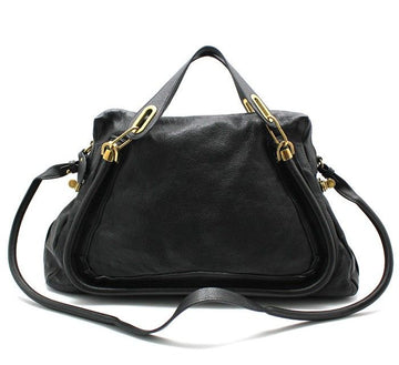 Chloe Black Leather Gold-tone Parati Large Shoulder Bag 8HS890 28257391