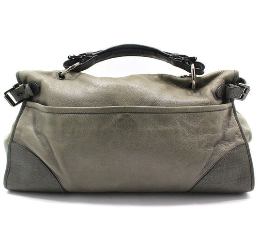 MULBERRY カーキグレー レザー テイラーペンダバッグ 40CM × 20CM × 13CM 28257454