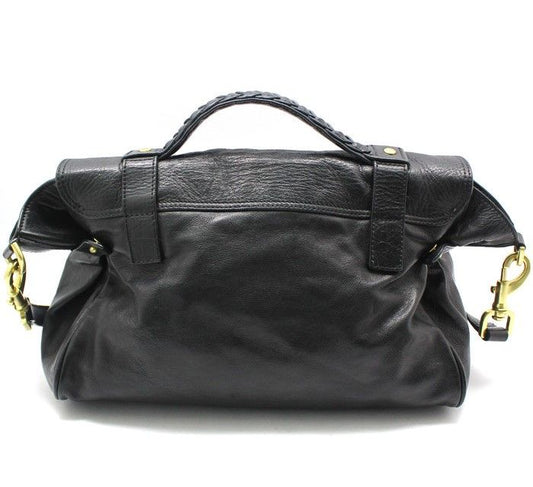 MULBERRY HH7539 ブラック レザー アレクサ レギュラー ショルダーバッグ 28257349