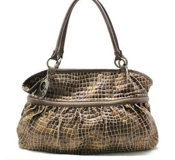 FENDI ブラウン メタリック シェフ ラージ ショルダーバッグ 8BH186 28257302