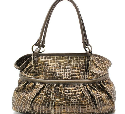 FENDI ブラウンメタリックシェフラージショルダーバッグ 8BH186 28257302