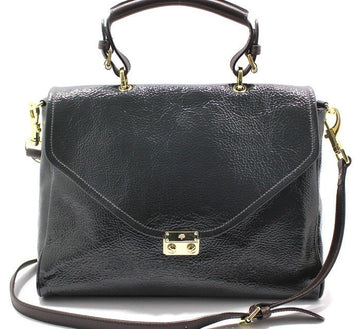 MULBERRY Dunkelgraue Lackleder Nilli Schultertasche 28257385