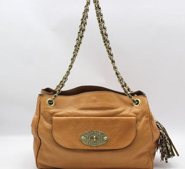 MULBERRY Braune Leder Leo-Tassel Ketten Schultertasche HH8091 28257329