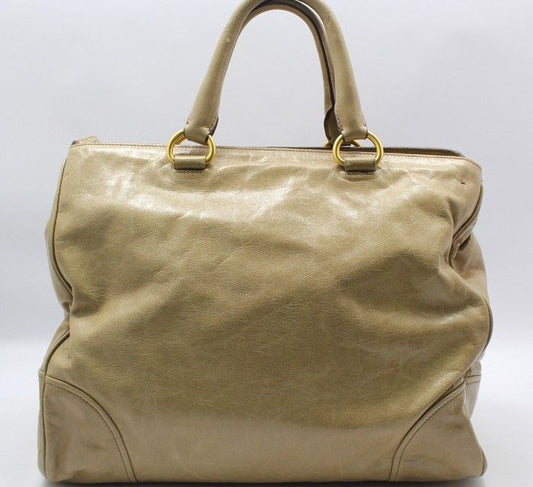 PRADA BN2325 ベージュ ヴィテロ シャイン ゴールド 金具 ショルダーバッグ 28257317