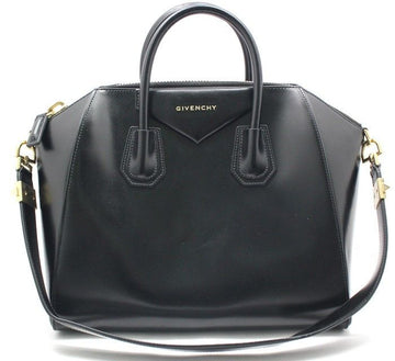 GIVENCHY Schwarze glänzende Antigona Medium Schultertasche 28257311