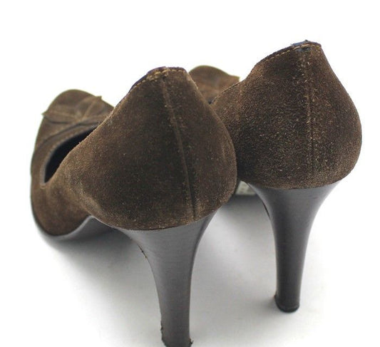 ALBERTA FERRETTI Braune Wildleder High Heel Schuhe 34.5 28257255