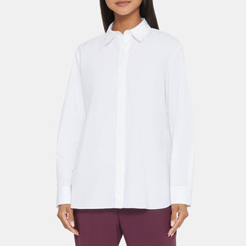 Theory Refurbished Women's Shirt Cotton Poplin M074511R 100 51493158