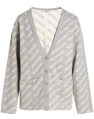 BALENCIAGA Allover-Logo-Cardigan grau 704456 6387288554 36135337
