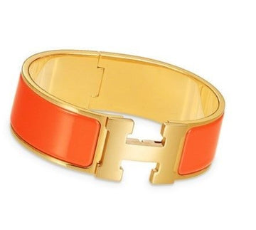 HERMES オレンジ ゴールド clic clac クリッククラック GM 7344387635 36568026