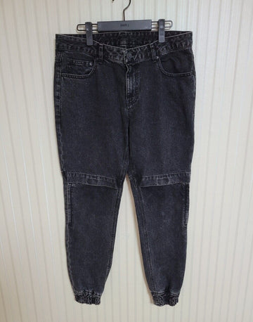 JUUN.J 48 Denim schwarz blau Velcro Reißverschluss Jogginghose 48 33087422