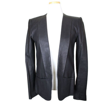 Theory Black Lambskin Jacket 55 26810419