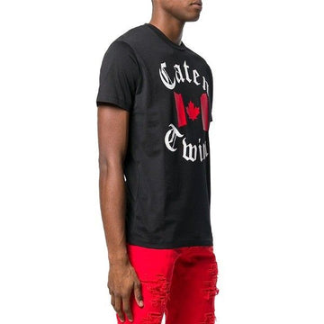 STONE ISLAND 19 SS Dieque Kanada Drucklogo T-Shirt Schwarz 0787 900 5734 36848585