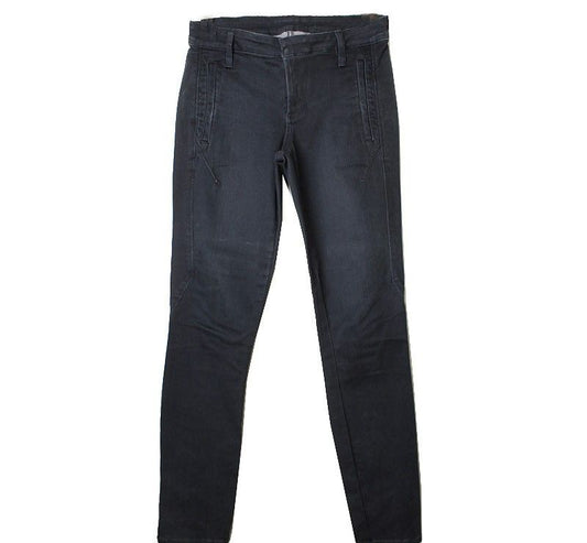 HELMUT LANG Schwarze Ankle Zip Skinny Denim Hose 26 26809773