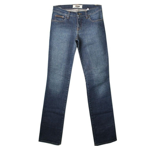MOSCHINO Beads Herz gewaschene Denim-Hose 27 26809724