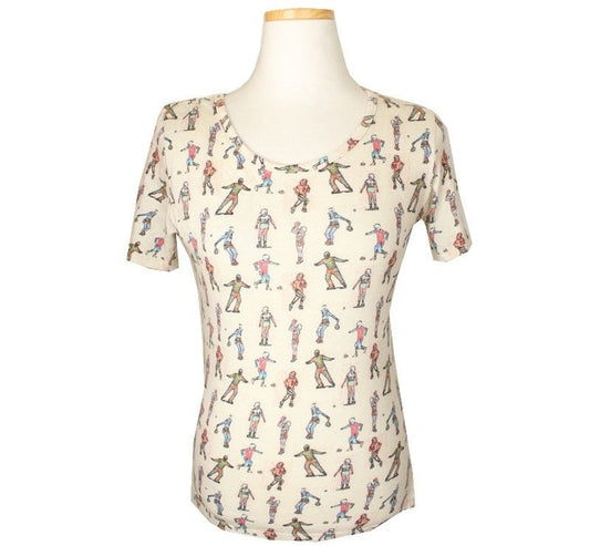 ISSEY MIYAKE Pleats Please Sports Pattern Cotton Blend Top 3 26807616