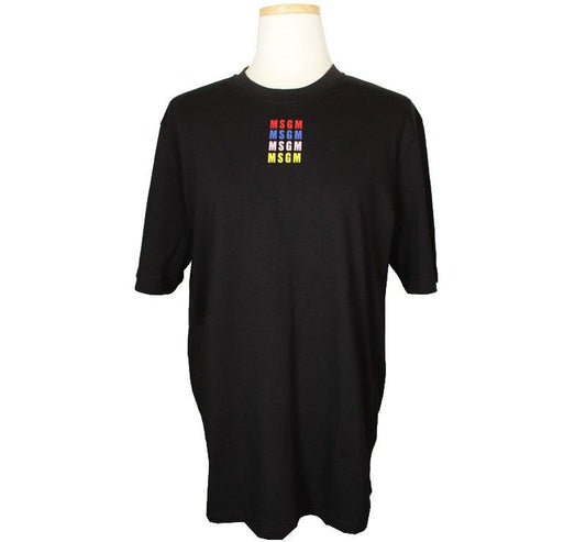 Maison Margiela msgm xs MSGM Black Multi Logo Top XS 26807163