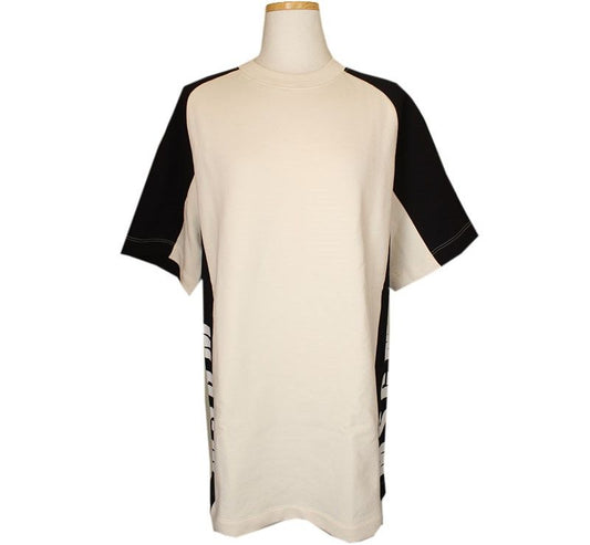 MSGM XS Black & Cream Logo Short Sleeve Sweatshirt XS 26807378