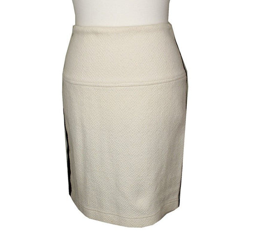 Iro Ivory Jacquard Mini Skirt with Black Stripe 55 26809114