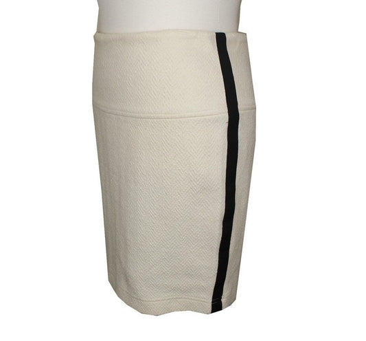 Iro Ivory Jacquard Mini Skirt with Black Stripe 55 26809114