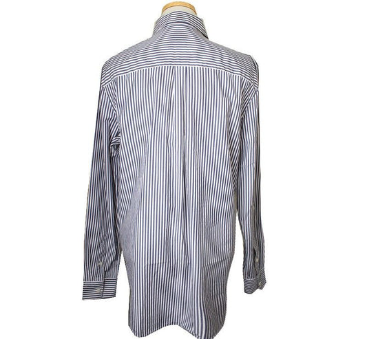 Theory Gray Stripe Shirt M 26809211