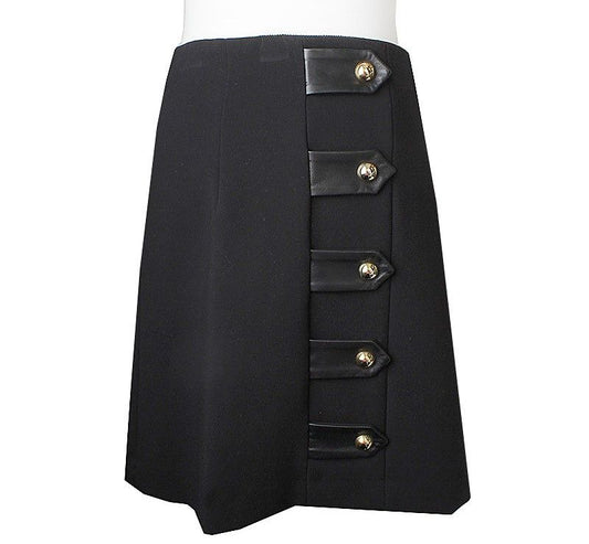 Sandro Black Leather Detail Skirt 1 31326436