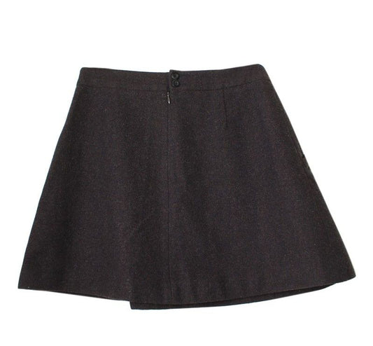 Vanessa Bruno Atte Brown Wool Blend Skirt 38 26809201