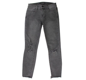 J BRAND MERCY Grey Washed Damage Skinny Jeans 25 26809897