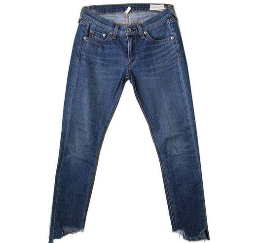 RAG & BONE Blaue Denim Unbalanced Cut Skinny Jeans 24 26809802