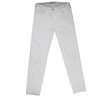 J Brand White Damage Skinny Denim Pants 24 26810020