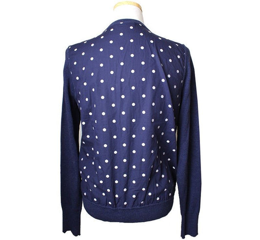 PAUL SMITH Blau gepunkteter Baumwollstrick-Cardigan S 26809745